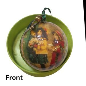 Vintage Christmas Tree Ornament Paper Mache Victorian Children Cottage Core Gma
